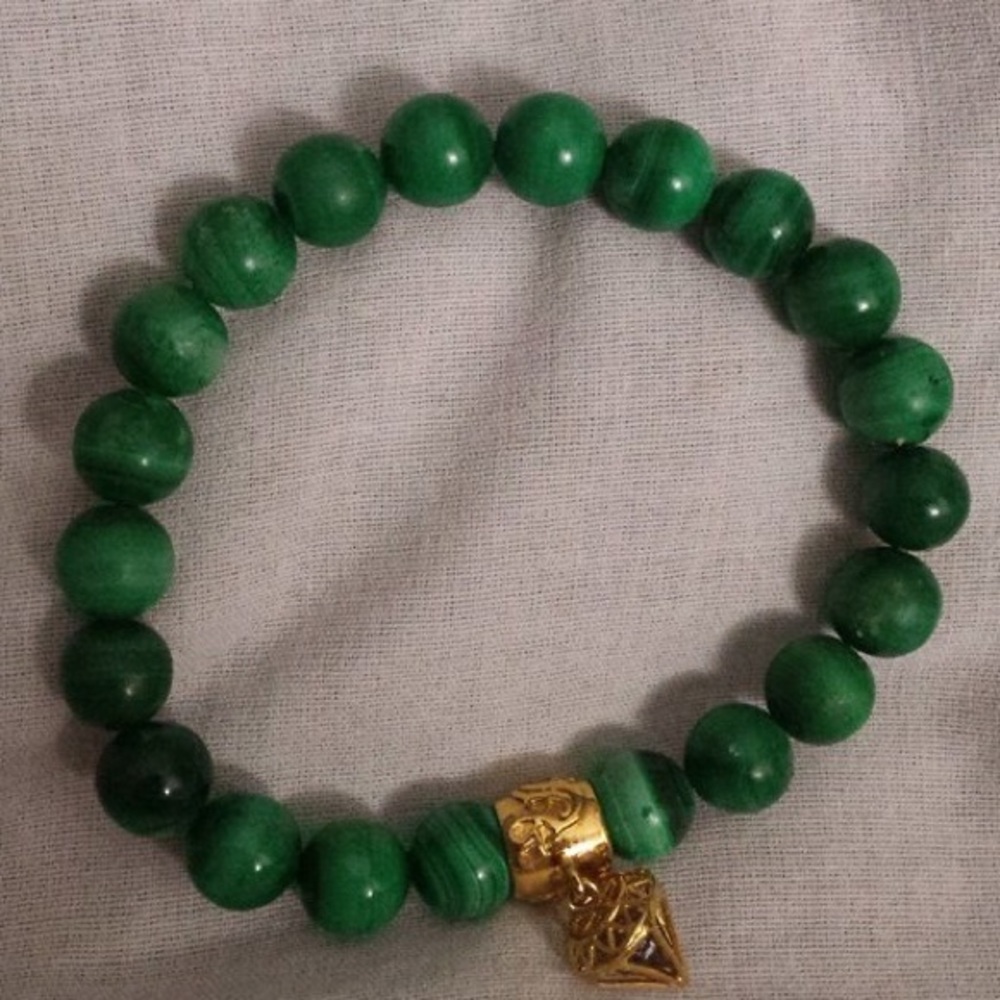 Russell Simmons Green Malachite Bracelet